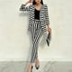 thumbnail image 4 of Ropa de mujer Otoño Nuevo elegante traje de rayas cruzado ajustado de moda pantalones de mujer ajustados a la cintura traje profesional, 4 of 5