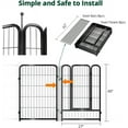 thumbnail image 7 of PawGiant Dog Fence Playpen 24”/32”/40” Indoor Outdoor for Small/Medium/Large Dogs, Metal Pet Puppy Cat Exercise Fencing Gate Crate Cage Outside RV, Camping, Yard, Garden Visit the PawGiant Store 4.5, 7 of 7