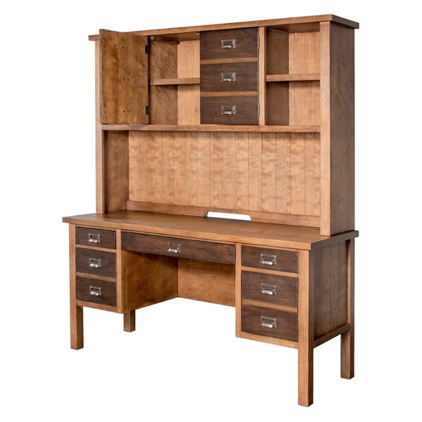 Martin Home Furnishings Heritage Credenza Desk with Optional Hutch
