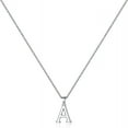thumbnail image 3 of VOLALO Jewelry Initial Pendant Necklace for Men Womens, 925 Sterling Silver Letter Capital Necklace Alphabets from A-Z Figaro Chain Necklace, 3 of 6