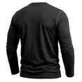 thumbnail image 5 of hoksml Men's Henley Crew Neck Long Sleeve T Shirt Contrast Stitch Chest Pocket Slim Stretch Top for Outdoor Work Daily Casual Wear, 5 of 9