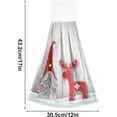 thumbnail image 3 of GZHJMY 2Pcs Christmas Kitchen Hand Towels,Cute Christmas Gnome Absorbent Hanging Towels with Magic Tape for Bathroom Laundry Room Hanging Towel,Machine Washable Wash Cloths, 3 of 7