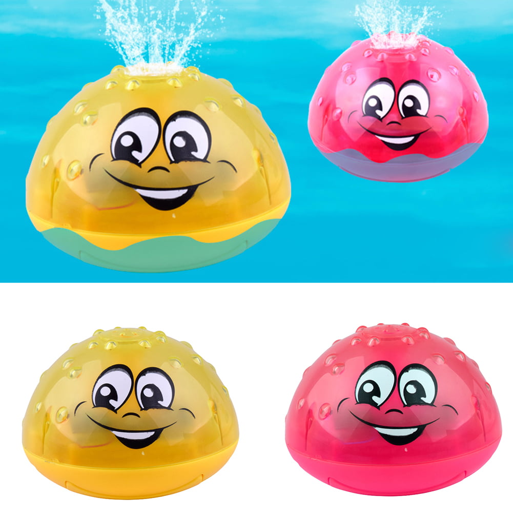 CUTE LED FLASHING MUSICAL BALL WATER SQUIRTING SPRINKLER BABY BATH SHOWER TOY