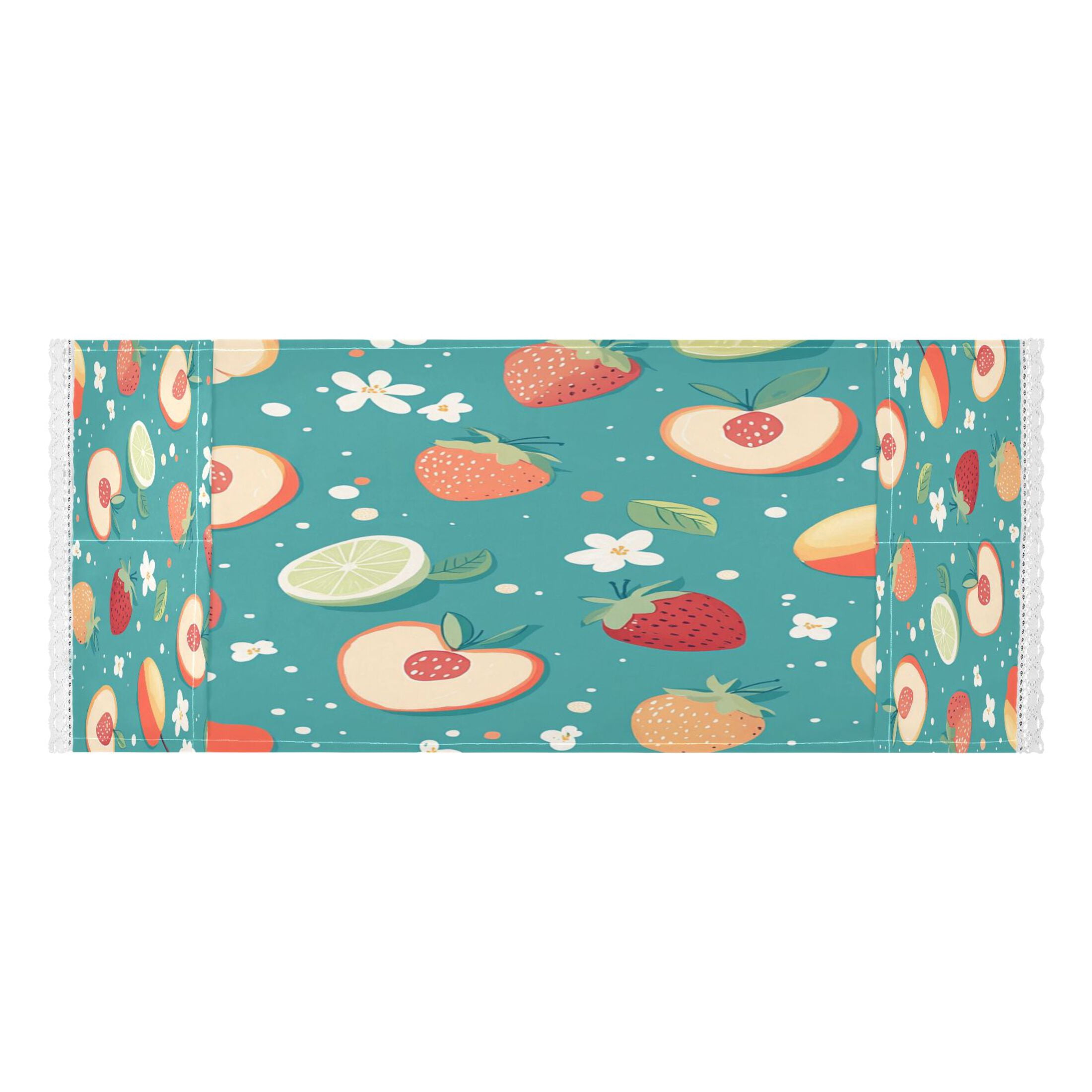 WOBOGO Peaches and Strawberries in A Repeating Pattern Washing Machine Cloth Dryer Refrigerator Top Cover Protective Non-Slip Mat For Kitchen Laundry