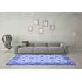 thumbnail image 3 of Ahgly Company Machine Washable Indoor Rectangle Oriental Blue Traditional Area Rugs, 4' x 6', 3 of 4