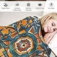 thumbnail image 3 of Orinice Mosaic Warm Lightweight Blanket Soft Fleece Blankets for All Seasons - Excellent Hand Feel, Cow Gifts, Living Room Sofa Decor - Multiple Sizes Available 40x50in, 3 of 6