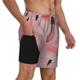 thumbnail image 2 of Daiia Flamingos Mens Swim Trunks Swim Shorts Quick Dry Swim Shorts with Mesh Lining Pockets-Medium, 2 of 9