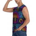 thumbnail image 3 of Balery Indian Mandalas Dragonfly Men's Sleeveless Muscle Shirts Workout Tank Top, Moisture Wicking, Odor Protection-Medium, 3 of 8