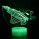 thumbnail image 1 of Lámpara nocturna acrílica LED de avión con mando a distancia - Lámpara de mesa cambiadora de 16 colores para decoración de dormitorios y residencias, 1 of 2