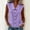 Purple, variant on IUYRTFE Women's Sleeveless Collared Button Down Blouse Casual Solid Color Summer Top
