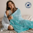 thumbnail image 5 of Throw Blanket for Couch Teal Beach Soft Fleece Flannel Blankets Cozy Lightweight Blanket for Home Sofa Living Room Ocean Waves Starfish Bed Throws 40" x 60", 5 of 9