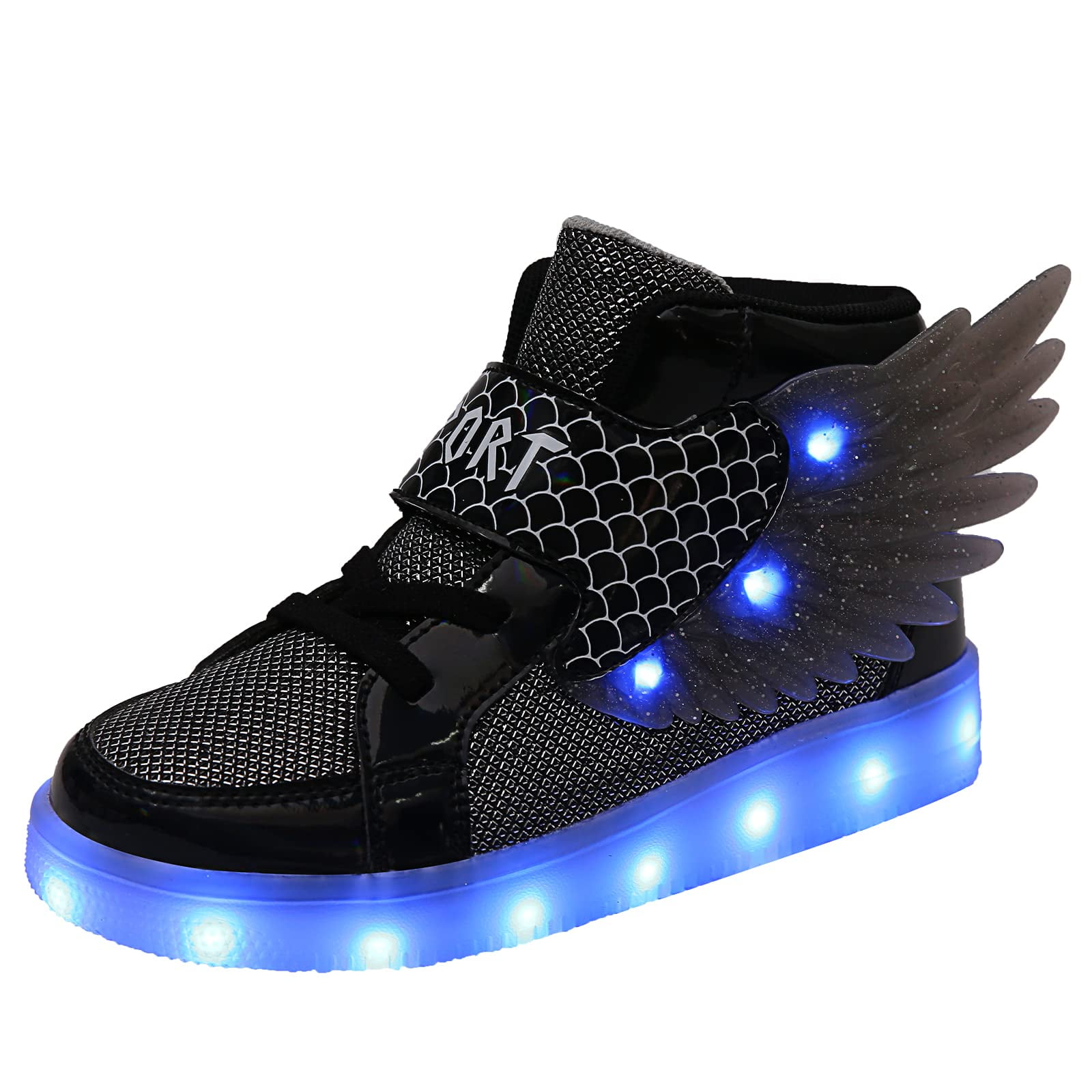 Kinder Jungen Mädchen Cool Led Light Up Schuhe Leuchtend Blinkende Turnschuhe Sneakers Geschenk | DE