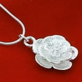thumbnail image 3 of K-KED Elegant 925 Sterling Silver Rose Flower Pendan Chain Necklace Women Accessories, 3 of 3