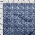 thumbnail image 3 of oneOone Cotton Cambric Medium Blue Fabric Leaves Craft Projects Decor Fabric Printed By The Yard 42 Inch Wide, 3 of 5