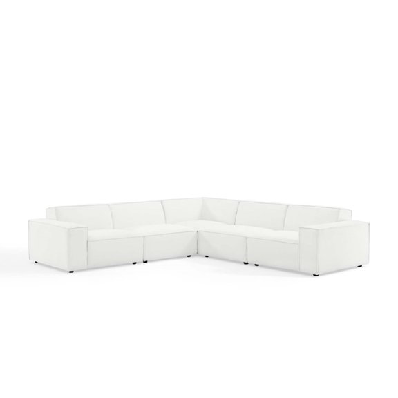 Sectional Sofa Set, Fabric, White, Modern Contemporary Urban Design, Living Lounge Room Hotel Lobby Hospitality