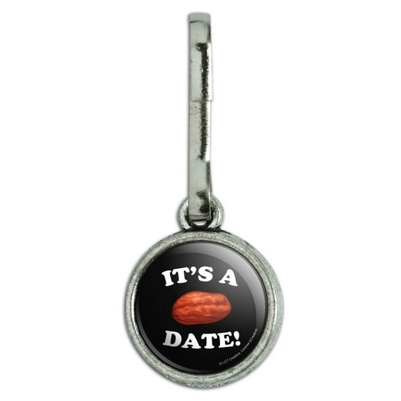 It's a Date Funny Humor Antiqued Charm Clothes Purse Suitcase Backpack Zipper Pull Aid