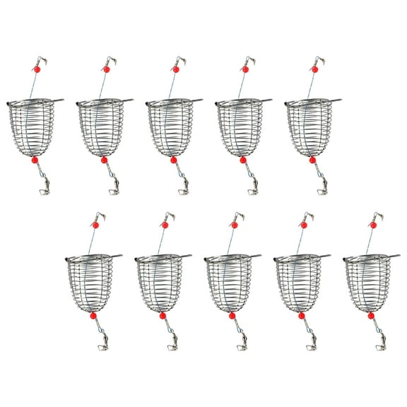 Necvior Fishing Baits Basket Fishing Trap Cage Feeder Holder Lure Basket Fishing Tackle