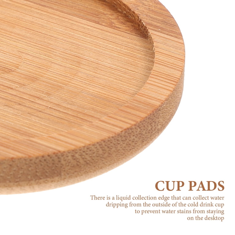 Set Of 6 Bamboo Coasters With Holder - Absorbent For Hot & Cold Drinks, Golden Retriever Design, 3.9 Inch, Washable