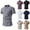 Beige, variant on safuny Men's Loose Tops Big&Tall Fashion Solid Color Pullover Short Sleeve Shirts Stand Collar Sweatshirts Button Casual Outwear Beige L