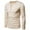 Beige, variant on Fesfesfes Long Sleeve Shirt Mens Solid Color Slim Casual Pullover Long Sleeve Shirt Blouse