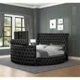 thumbnail image 3 of Maya Modern Style 5 Pc King Vanity Bedroom Set made with Wood in Black, 3 of 16