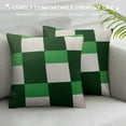 thumbnail image 3 of GOSMITH  Christmas Decorative Plaid Throw Pillow Covers Classic Checker Pillowcases Retro Cushion Cases for Sofa Outdoor Waterproof Patio Garden Green and White, 3 of 5