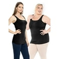thumbnail image 2 of Stretch Is Comfort Women's and Plus Size Oh so Soft Long Length Base Layer Tank Top | 3 Pack | Adult Small- 5x, 2 of 6
