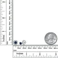 thumbnail image 6 of Gem Stone King 925 Sterling Silver Blue Sapphire and White Moissanite Women Stud Earrings with Removable Jackets (1.62 Cttw, Center Round Sapphire 5MM), 6 of 6