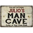 thumbnail image 1 of JULIO'S Man Cave Sign Rustic 8 x 12 High Gloss Metal 208120035250, 1 of 1