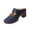 Navy, variant on Women's Slide Sandals Comfortable Closed Toe Solid Color Hollowed-Out Slippers Womens Dressy Sandals Outdoor Wear