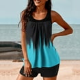 thumbnail image 6 of Fartey 2 Piece Tankini Swimsuit for Women Conservative Swimwear Color Block Scoop Neck Tank Tops with Boyshorts Two Piece Swimsuit Sets 2025 Blue S-2XL, 6 of 6