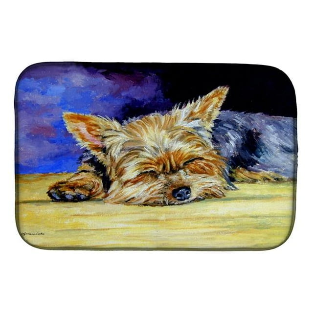 Carolines Treasures 7357DDM Yorkie Taking a Nap Dish Drying Mat