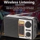 thumbnail image 1 of AM FM SW Radio de emergencia solar compatible con Bluetooth con linterna LED (F10BTS), 1 of 9