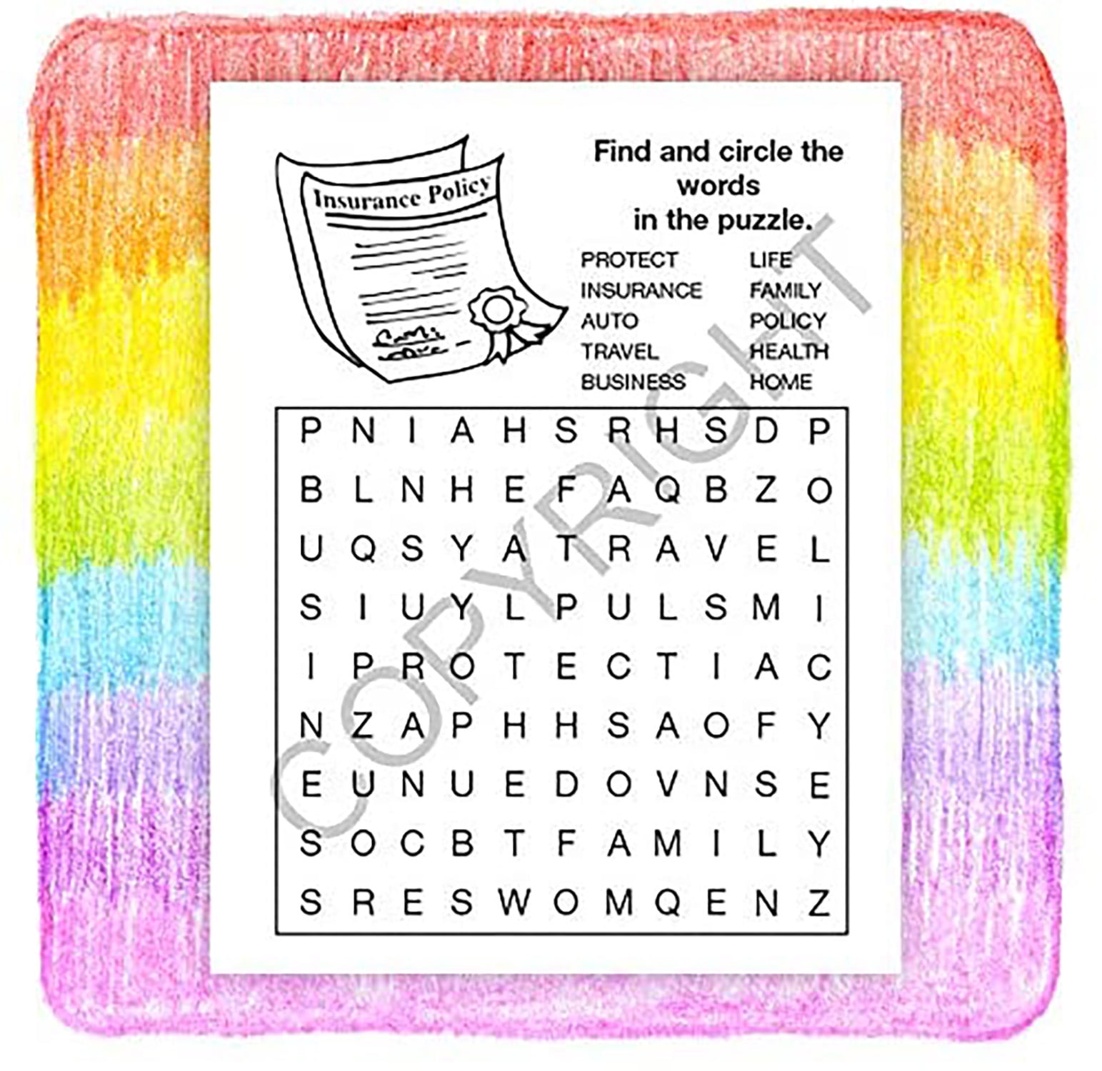 ZoCo: 25 Pack - We All Need Insurance Kid's Coloring & Activity Books