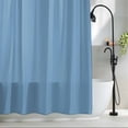 thumbnail image 2 of Sky Blue Fabric Shower Curtain Solid Color Washable Shower Curtains for Bathroom, Waterproof Bath Curtain with Hooks Home Decor 36x72in, 2 of 8