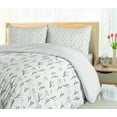 thumbnail image 4 of Ambesonne Botanical Duvet Cover Set, Modern Plain Herbal Twigs, 2-Calking, White Pale Olive Green, 4 of 5