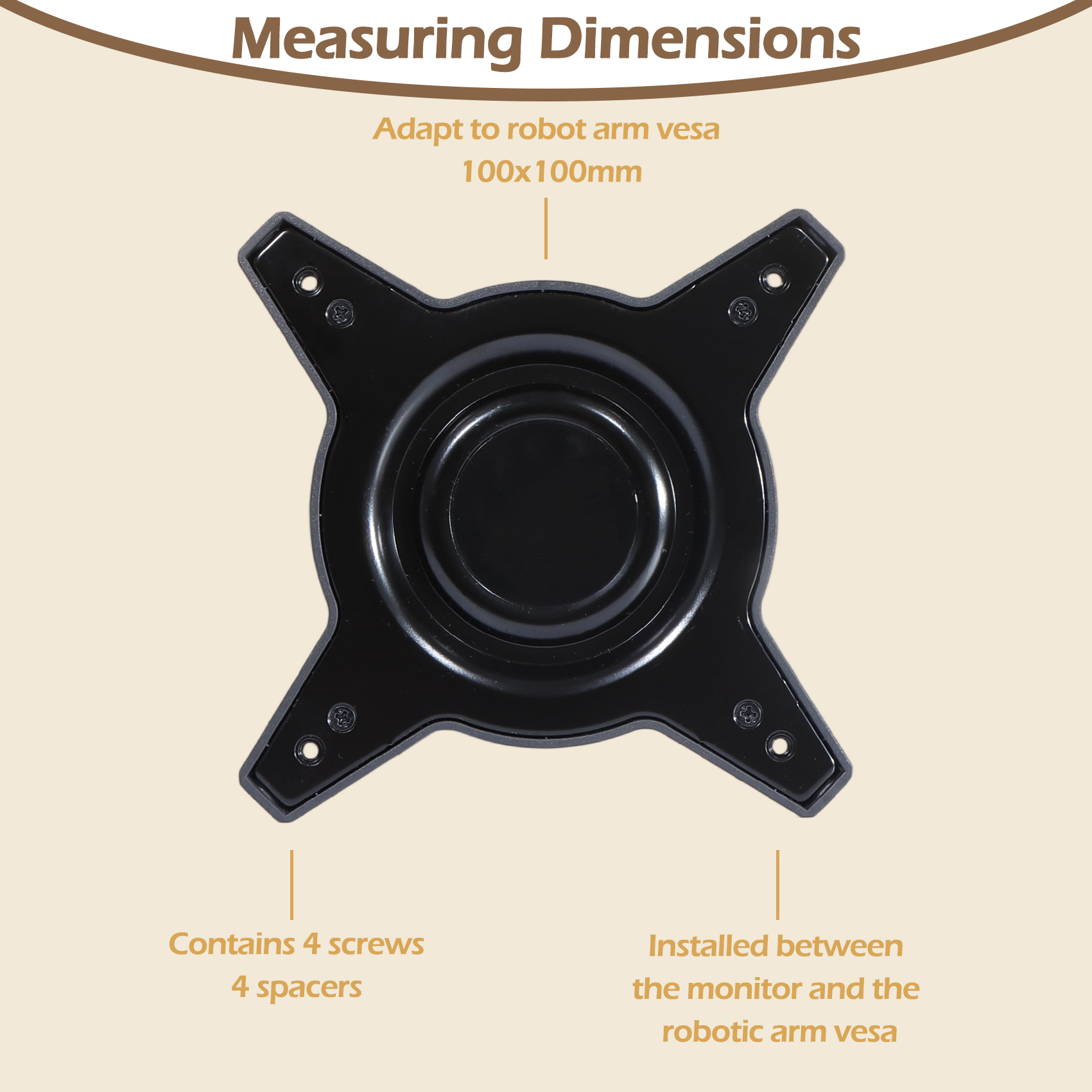 Original PG27AQDP VESA Adapter Compatible with ASUS ROG 27" 32" 34" 39" 49" Monitor(Fits XG27AQDMG,XG32UCWG,XG34WCDG,PG39WCDM,PG49WCD)100x100 Wall Mount Bracket