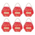 thumbnail image 3 of 10 bolsas de caramelos rojas para regalos de boda Cajas de regalo de chocolate hexagonales con cuerdas, 3 of 8