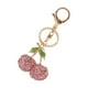 thumbnail image 3 of Llavero de cereza con forma de cereza, lindo llavero de moda para coche con llavero, gancho, lindo llavero para decoración de bolso para cumpleaños, color rosa, 3 of 5