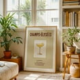 thumbnail image 4 of Champs Elysées - Illustration Cocktail Vintage Poster Typography Kitchen Decor Bar Retro Oak Framed Wall Art Print 20 x 30 inches, 4 of 59