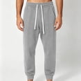 thumbnail image 6 of NEBWOAK Plus Size Mens Sweatpants, Gray Cotton Blend Relaxed Fit Tapered Jogger Pants with Drawstring and Deep Pockets,Size 4XL, 6 of 9