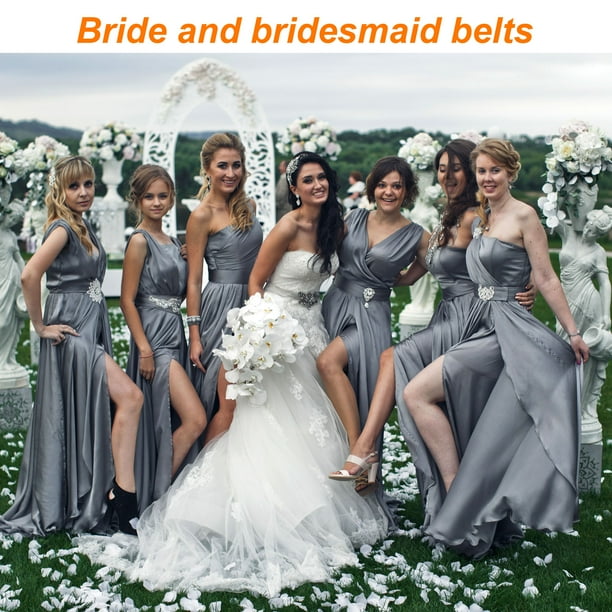 green emerald velvet dress Amara Infinity Rhinestone Ribbon Bridal Sash Belt main image 1