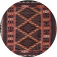 thumbnail image 1 of Ahgly Company Machine Washable Indoor Round Traditional Chestnut Brown Area Rugs, 4' Round, 1 of 7