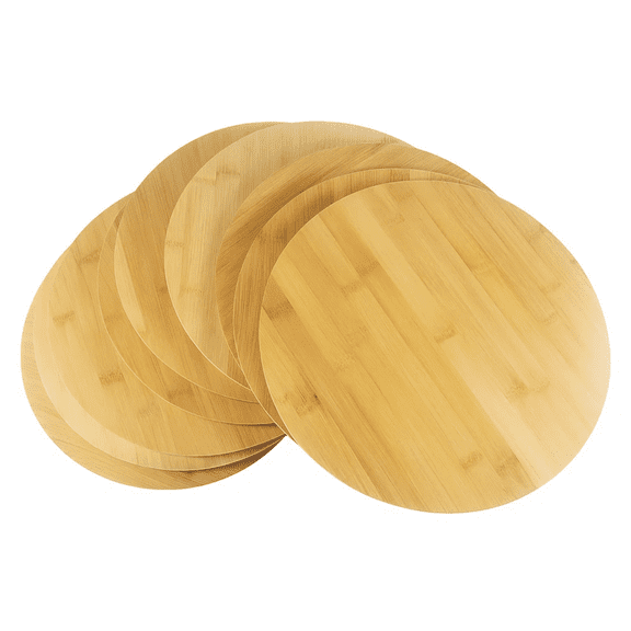Bulk 12" Round Plain Bamboo Board (Set of 12) | For Customized, Personalized Engraving Purpose | Wholesale Premium Bamboo Board ( Round 12" )