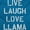Antique Sapphire, variant on Live Laugh Love Llama Alpaca Humor Hoodie Sweatshirt Women Brisco Brands X