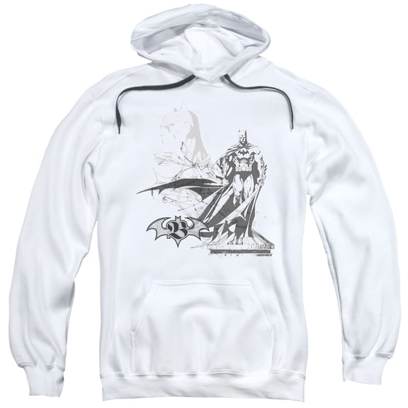 Batman Overseer Adult Pullover Hoodie Sweatshirt White