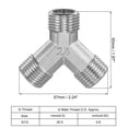 thumbnail image 4 of Conector de manguera en Y de 3 vías G1/2 macho de cobre niquelado, 4 of 6