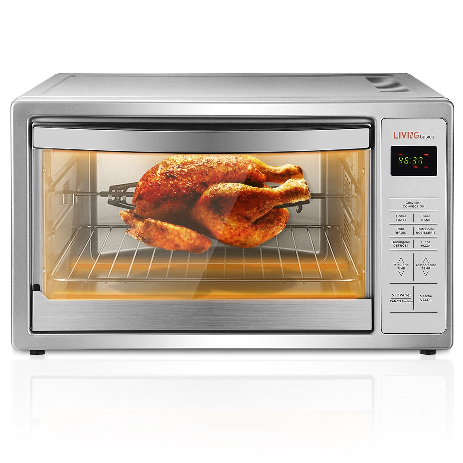 Toaster Oven Convection Roast Chicken Pizza Bakeware Pan Set Stainless