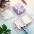 thumbnail image 5 of 2 Sets Transparent 3-ring Binder Covers With Inner Paper Pvc Mini Notebook Binder Daisy Loose Leaf Notebook, 5 of 5