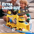 thumbnail image 5 of (2 pack) VROOMIX by JOYIN 3-Layer Extra Large Construction Truck Toys for Boy Girls, 7-in-1 Big Transport Vehicle Carrier Truck with Directional Tracks, Siren & Lights, 6 Cars, Chrismas Birthday Gifts for 3+, 5 of 11